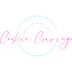 A digital logo featuring the words 'Cookie Craving' in pink cursive script, enclosed by a light blue circular outline with the phrase 'LOVE AT FIRST BITE' arched above in pink. The entire design is centered on a solid white background.